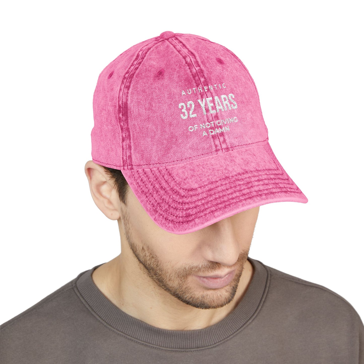 Embroidered '32 Years of Not Giving a Damn' Vintage Cap