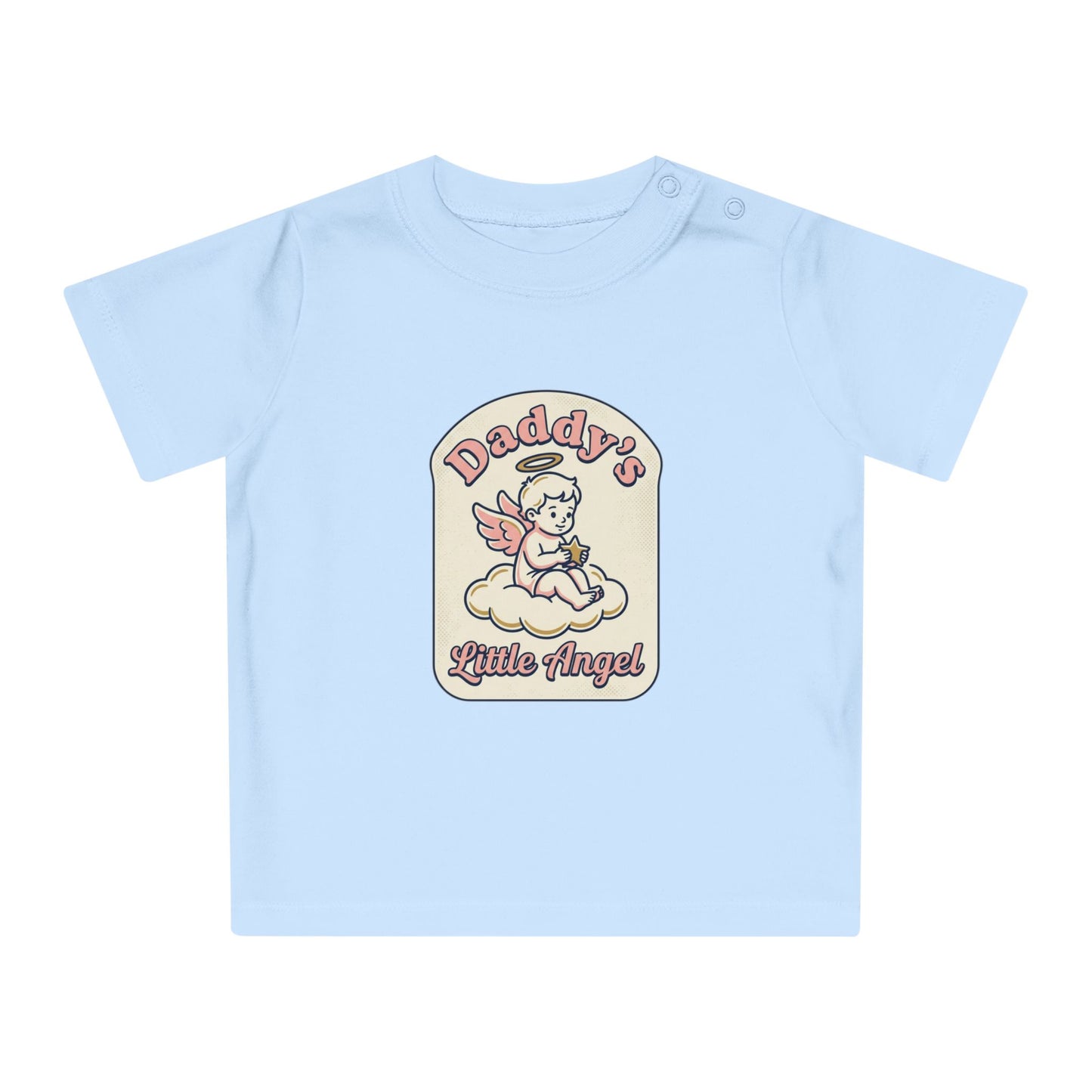 Baby T-Shirt — "Daddy's Little Angel" Cute Vintage Angel Graphic