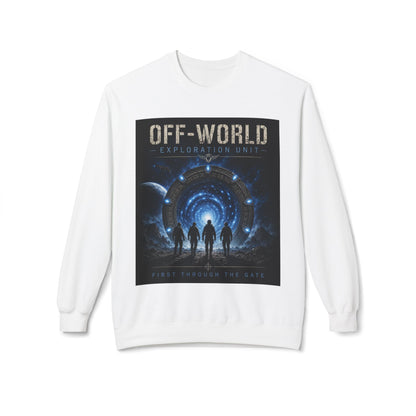 Off-World Exploration Unit Sweatshirt | Sci-Fi Crewneck | Space Explorer Sweater | First Through The Gate | Gift for Science Fiction Fans