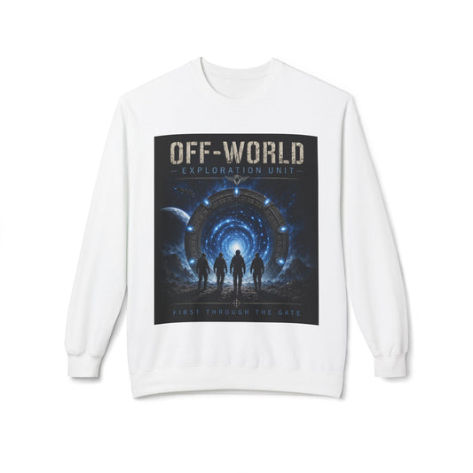 Off-World Exploration Unit Sweatshirt | Sci-Fi Crewneck | Space Explorer Sweater | First Through The Gate | Gift for Science Fiction Fans