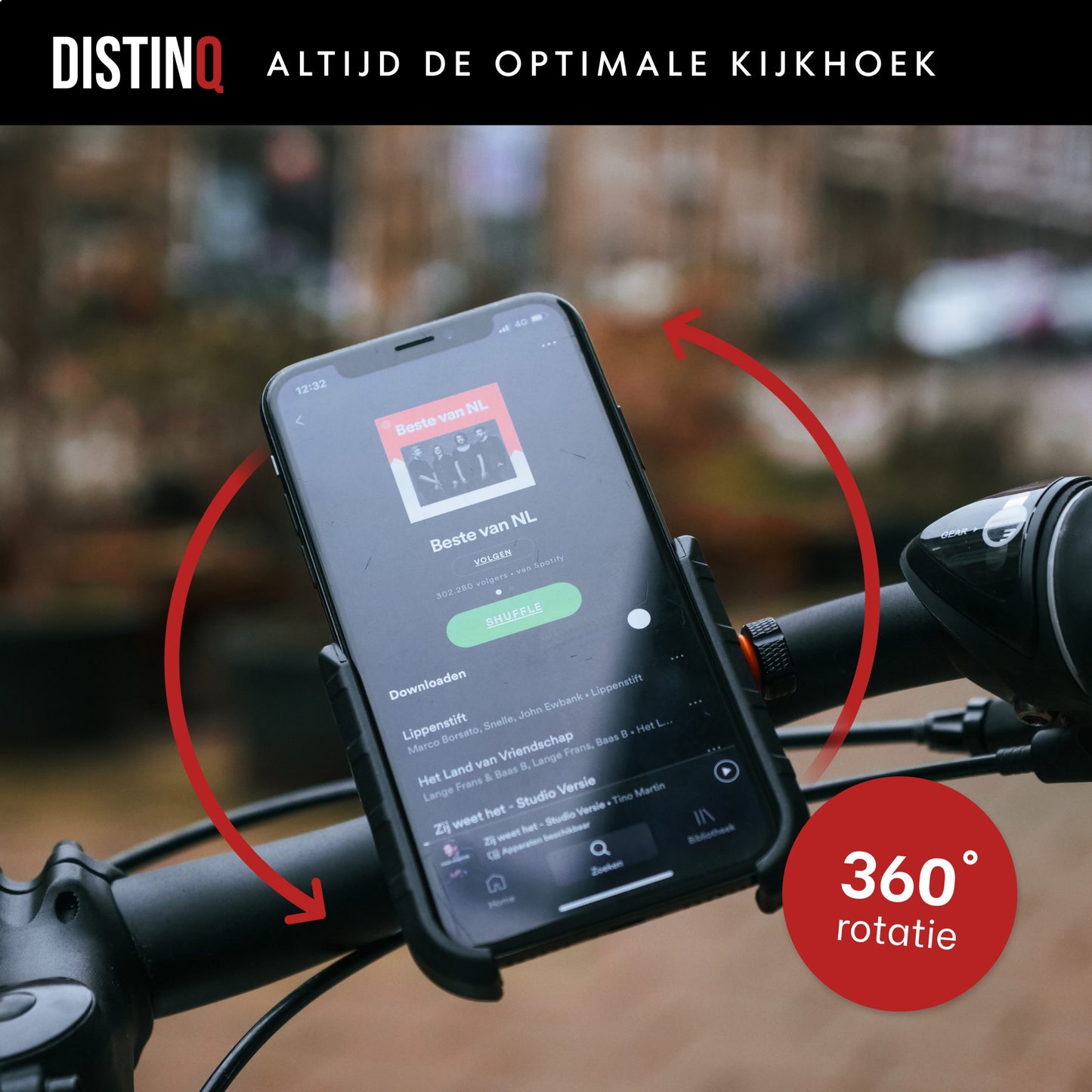 DistinQ Phone holder for bicycle and motorcycle 360°