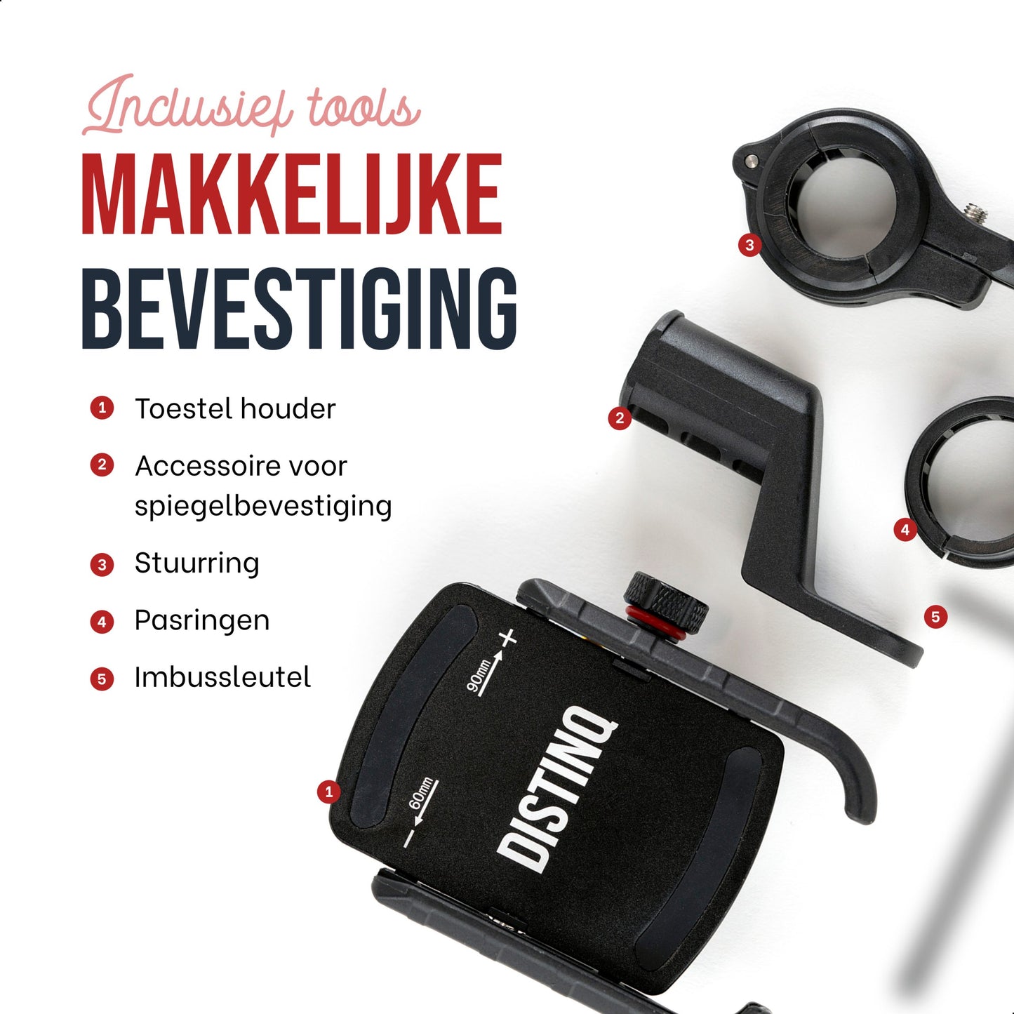 DistinQ Phone holder for bicycle and motorcycle 360°