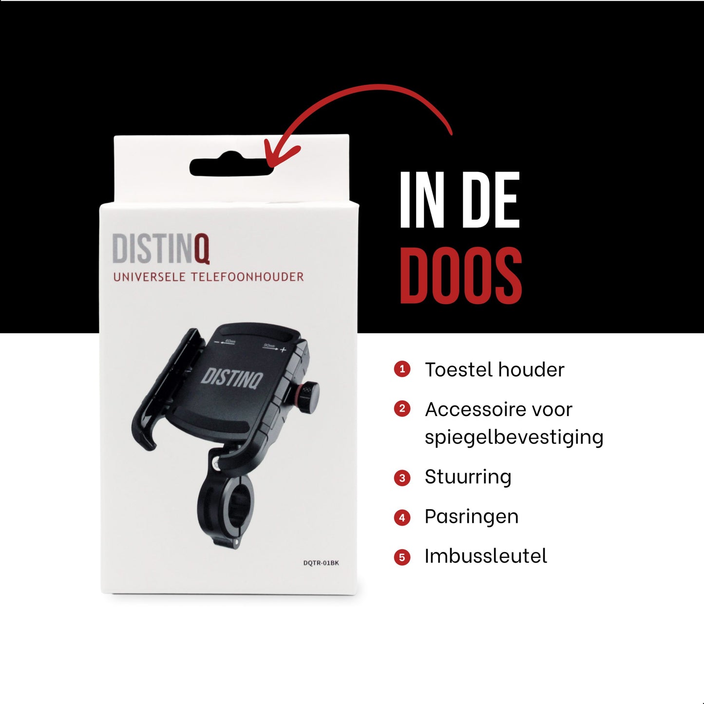DistinQ Phone holder for bicycle and motorcycle 360°