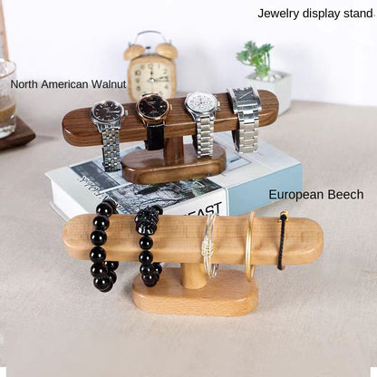 Luxe Houten Sieraden Standaard - Walnoothout Display voor Horloges & Armbanden