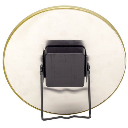 NeXtime Marble Tafelklok 20cm - Zwart Marmer Glas met Gouden Accenten