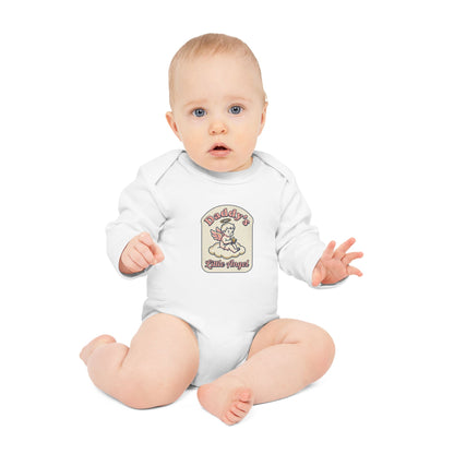 Baby Bodysuit — "Daddy's Little Angel" Vintage Angel Graphic