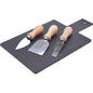 Kaasplank Leisteen met 3 Kaasmesjes - 33x17 cm