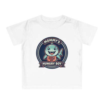 Mommy’s Hungry Boy Baby T-Shirt – Cute Shark Infant Tee