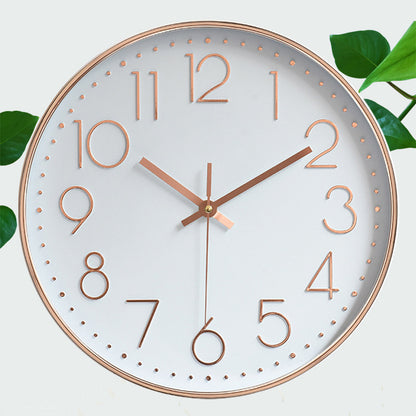 3D Wall Clock Living Room - Modern Round Clock 20cm with Quartz Movement