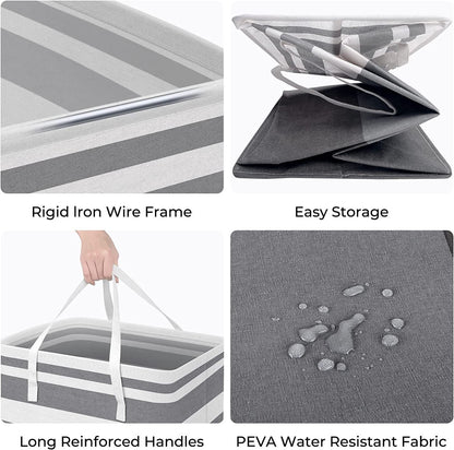 Foldable Laundry Basket Cotton - Modern Large Capacity Storage Basket