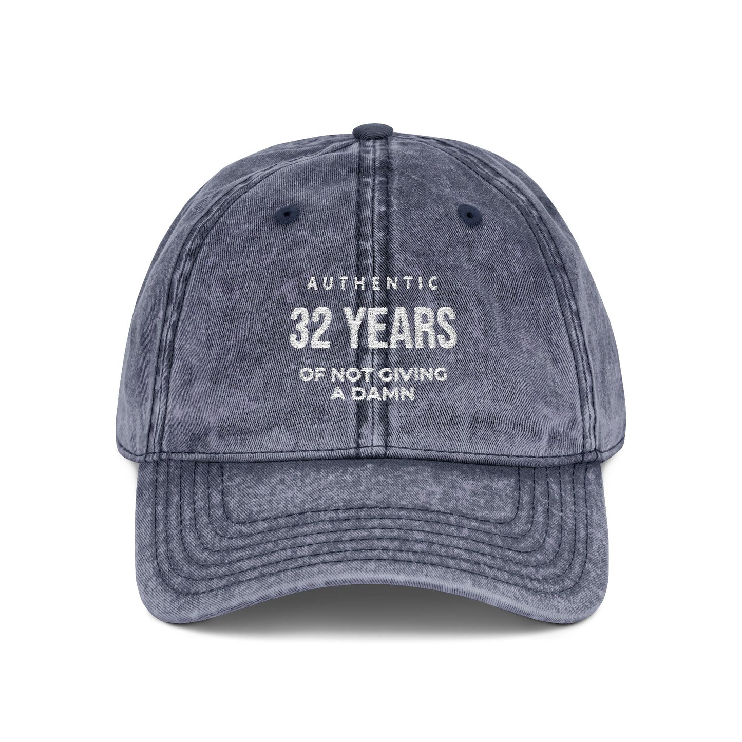 Embroidered '32 Years of Not Giving a Damn' Vintage Cap
