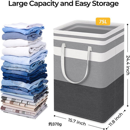 Foldable Laundry Basket Cotton - Modern Large Capacity Storage Basket