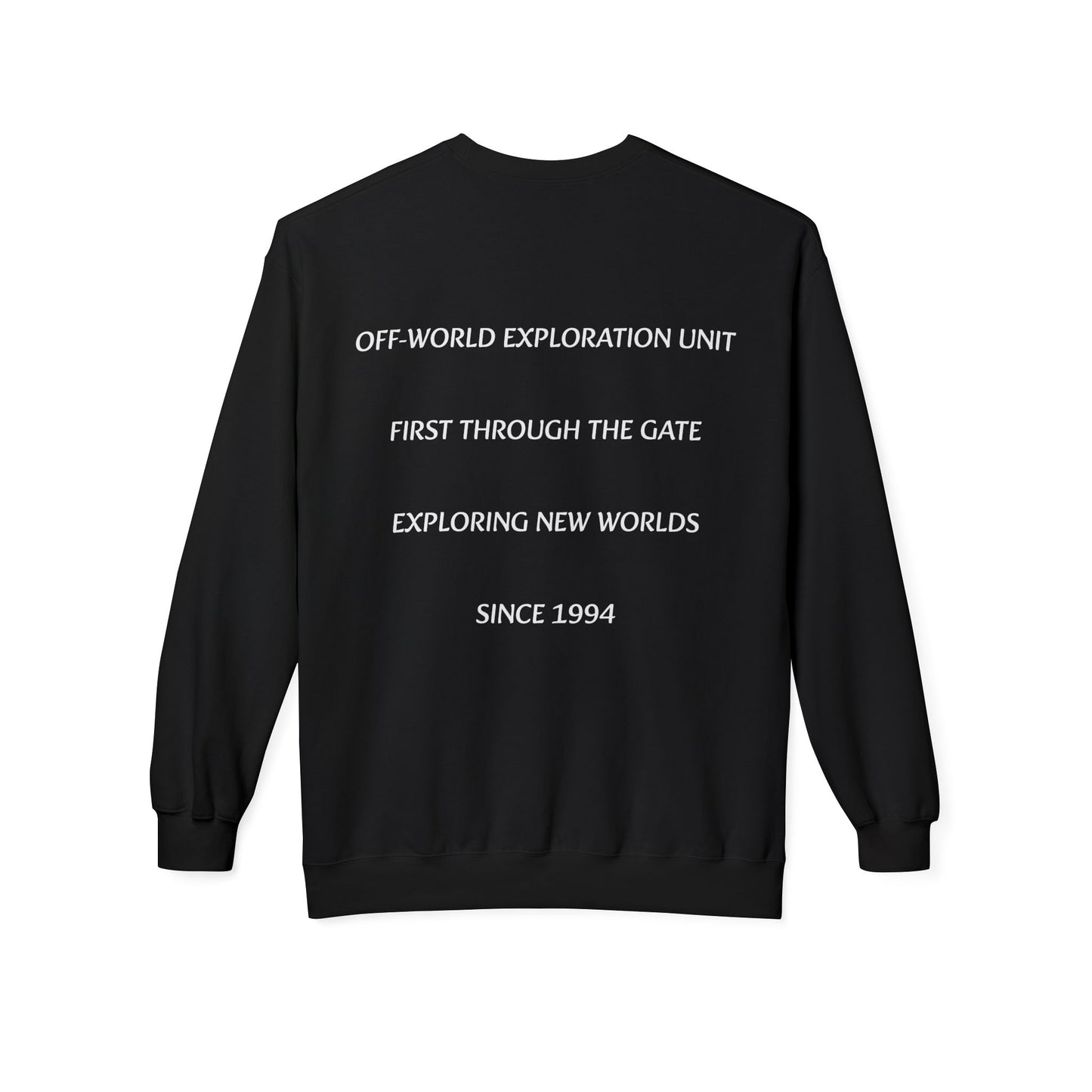 Off-World Exploration Unit Sweatshirt | Sci-Fi Crewneck | Space Explorer Sweater | First Through The Gate | Gift for Science Fiction Fans