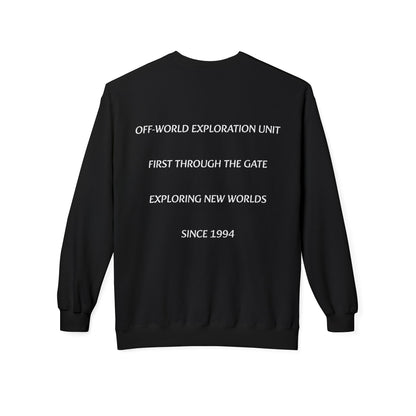 Off-World Exploration Unit Sweatshirt | Sci-Fi Crewneck | Space Explorer Sweater | First Through The Gate | Gift for Science Fiction Fans