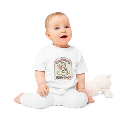 Baby T-Shirt — "Daddy's Little Angel" Cute Vintage Angel Graphic