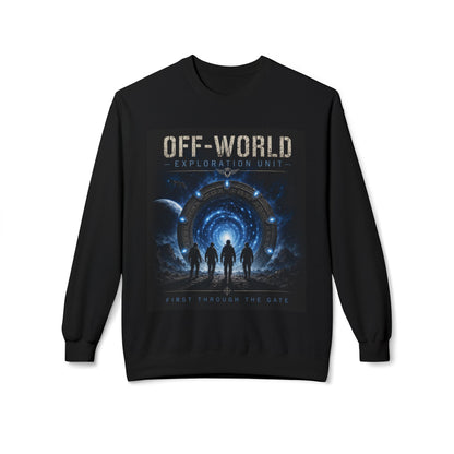 Off-World Exploration Unit Sweatshirt | Sci-Fi Crewneck | Space Explorer Sweater | First Through The Gate | Gift for Science Fiction Fans