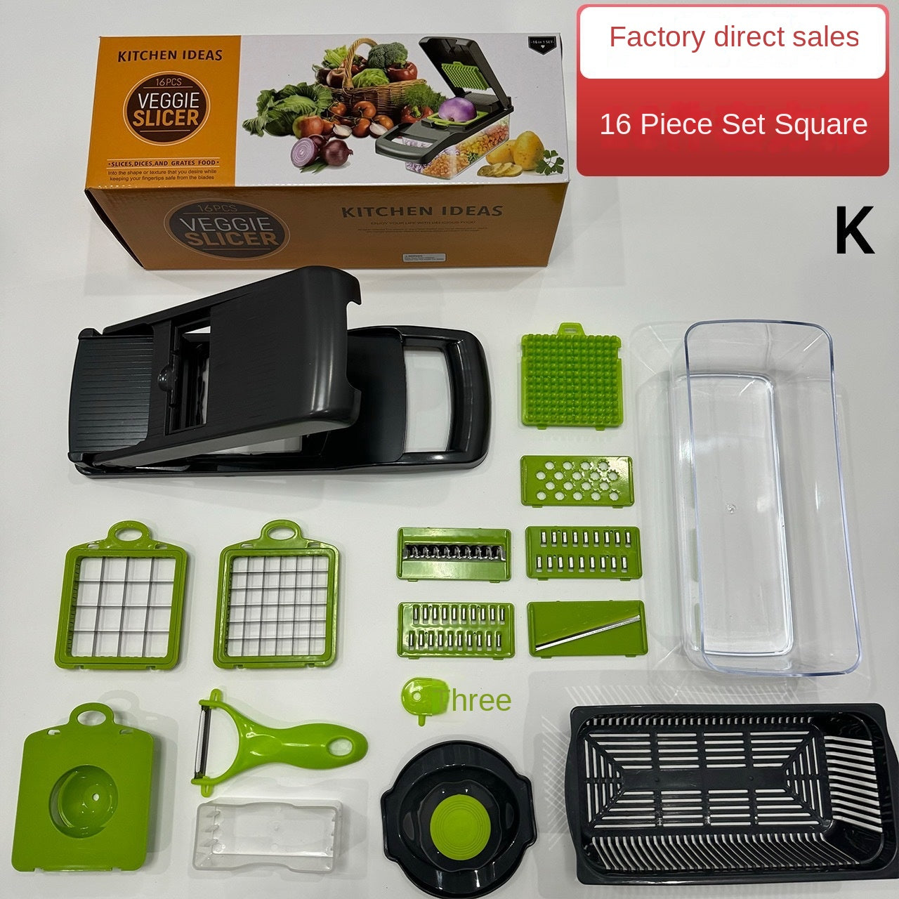 Multifunctionele Groentesnijder Set - Professionele Keuken Dicer & Rasp