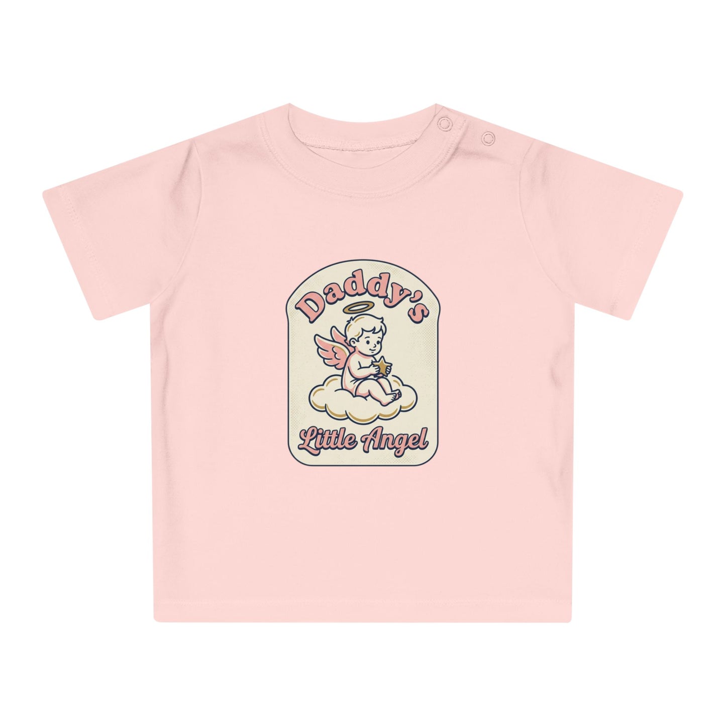 Baby T-Shirt — "Daddy's Little Angel" Cute Vintage Angel Graphic