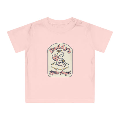 Baby T-Shirt — "Daddy's Little Angel" Cute Vintage Angel Graphic