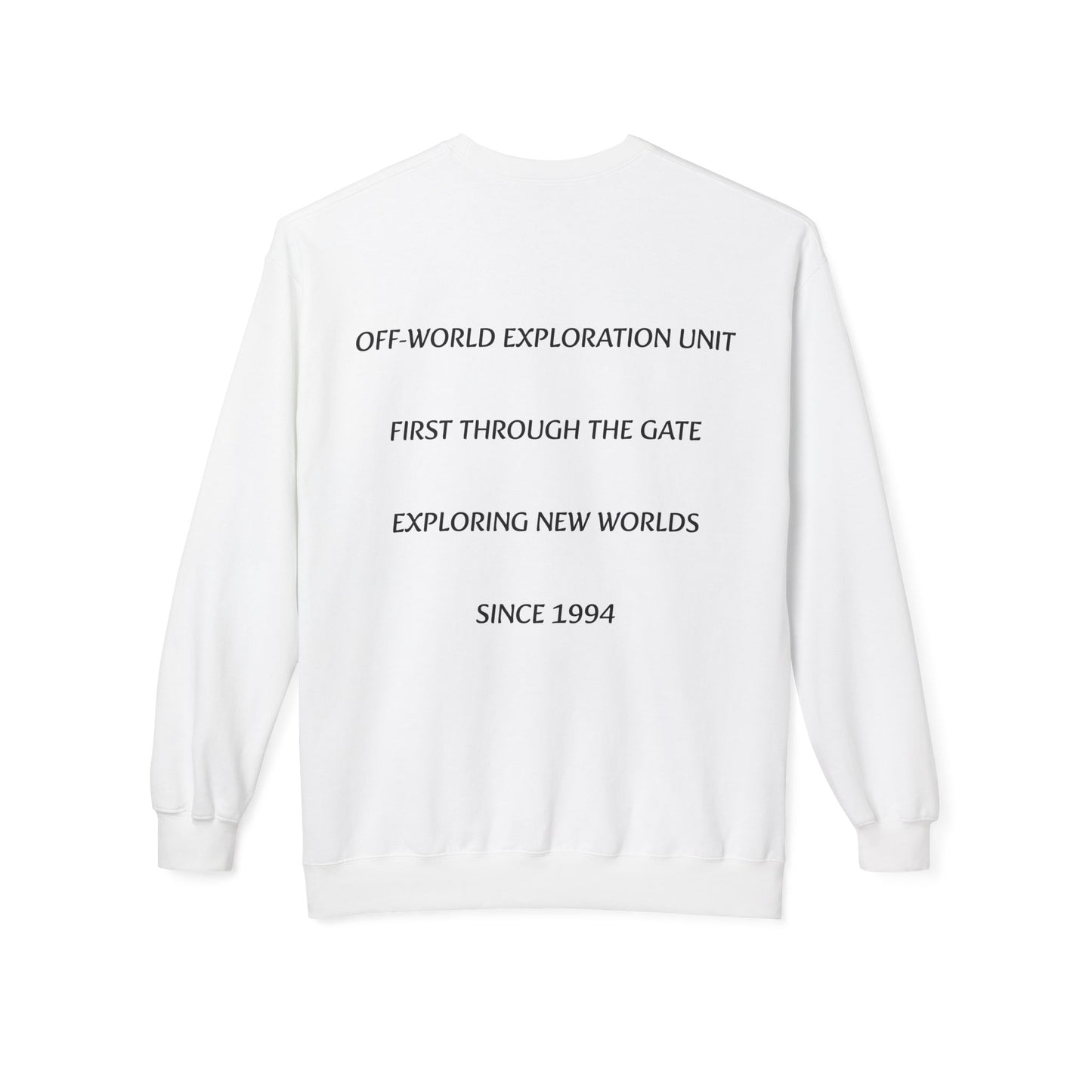 Off-World Exploration Unit Sweatshirt | Sci-Fi Crewneck | Space Explorer Sweater | First Through The Gate | Gift for Science Fiction Fans