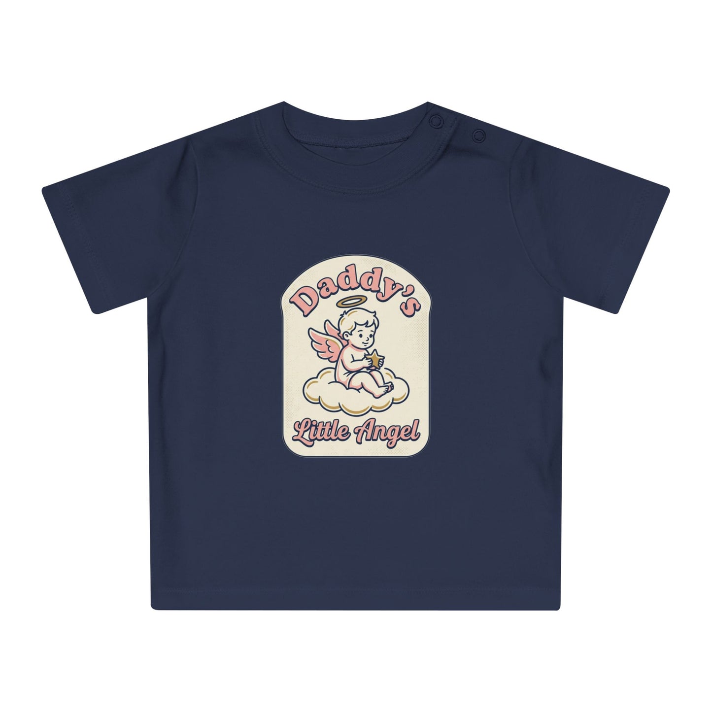 Baby T-Shirt — "Daddy's Little Angel" Cute Vintage Angel Graphic