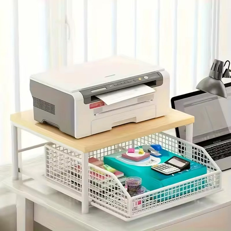 Magnetronrek Hout en Metaal - Aanrechtrek met Lade voor Keukenapparaten