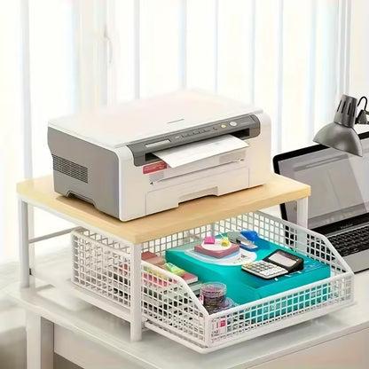 Magnetronrek Hout en Metaal - Aanrechtrek met Lade voor Keukenapparaten