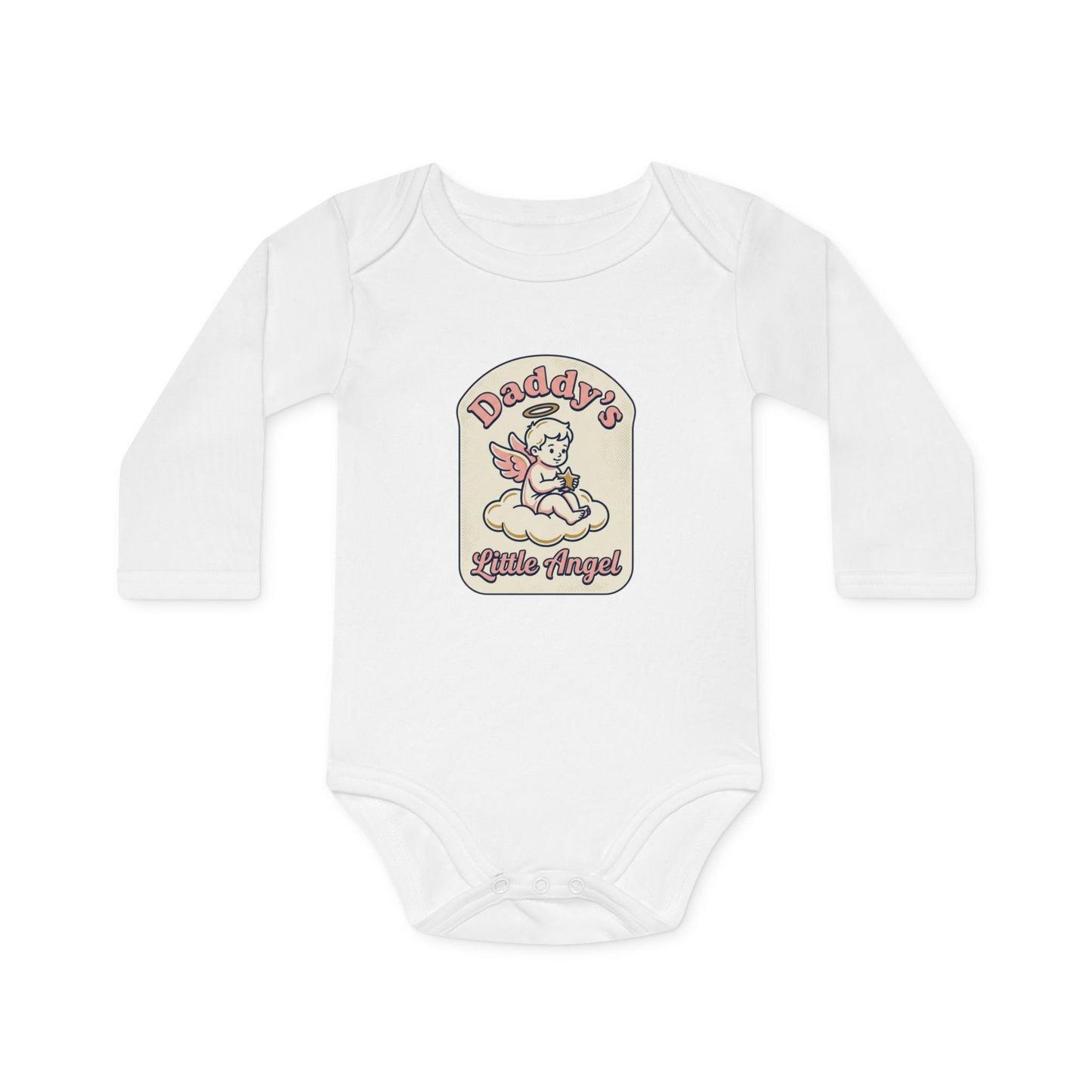 Baby Bodysuit — "Daddy's Little Angel" Vintage Angel Graphic