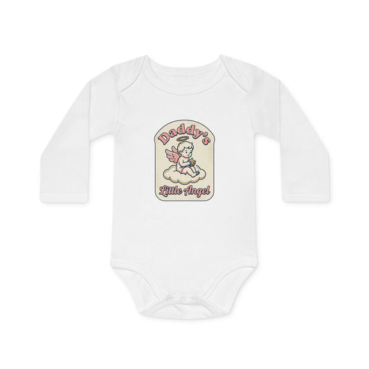 Baby Bodysuit — "Daddy's Little Angel" Vintage Angel Graphic