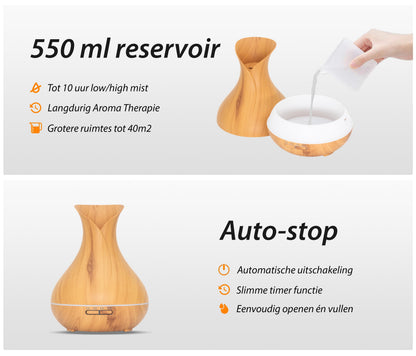 Vitality Pro - Licht hout - Aroma Diffuser