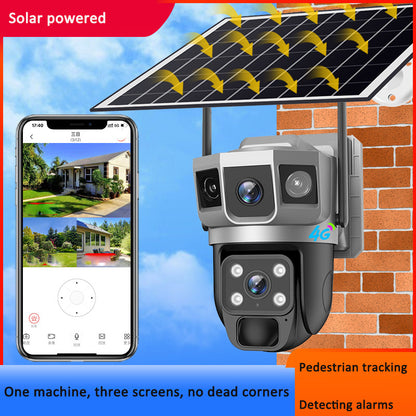 Solar Powered Security Camera WiFi - Waterproof Outdoor Camera with HD Night Vision