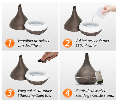 Lotus Pro - Donker Hout - Aroma Diffuser