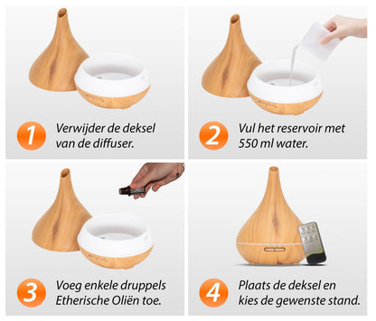 Lotus Pro - Licht Hout - Aroma Diffuser