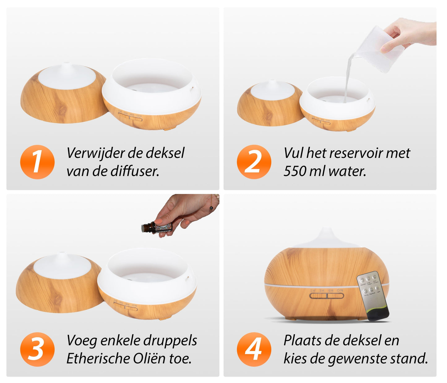 Sun Shine Pro - Licht Hout - Aroma Diffuser
