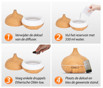 Essential Pro - Licht Hout - Aroma Diffuser