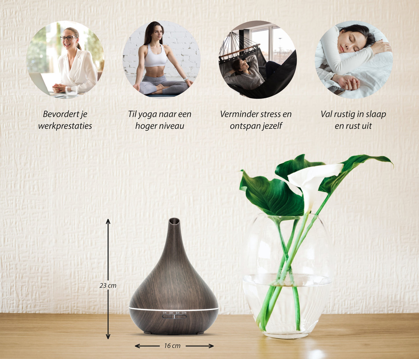 Lotus Pro - Donker Hout - Aroma Diffuser
