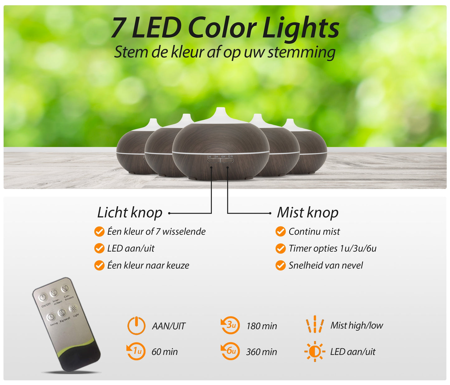Sun Shine Pro - Donker Hout - Aroma Diffuser