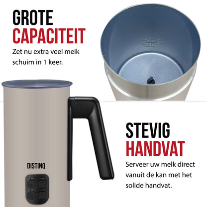 DistinQ Milk Frother Taupe - DQMF03TP
