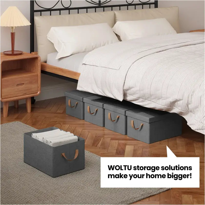 Opvouwbare Opbergdozen - Set van 3 Stuks - Grijs