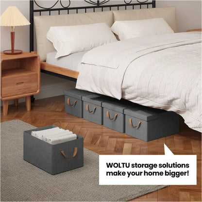 Opvouwbare Opbergdozen - Set van 3 Stuks - Grijs