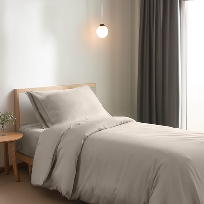 Eenpersoons Beddengoedset Xl - Soft Taupe
