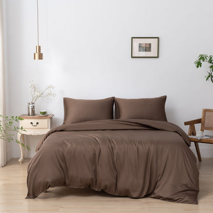 Eenpersoons Beddengoedset - Coffee Brown