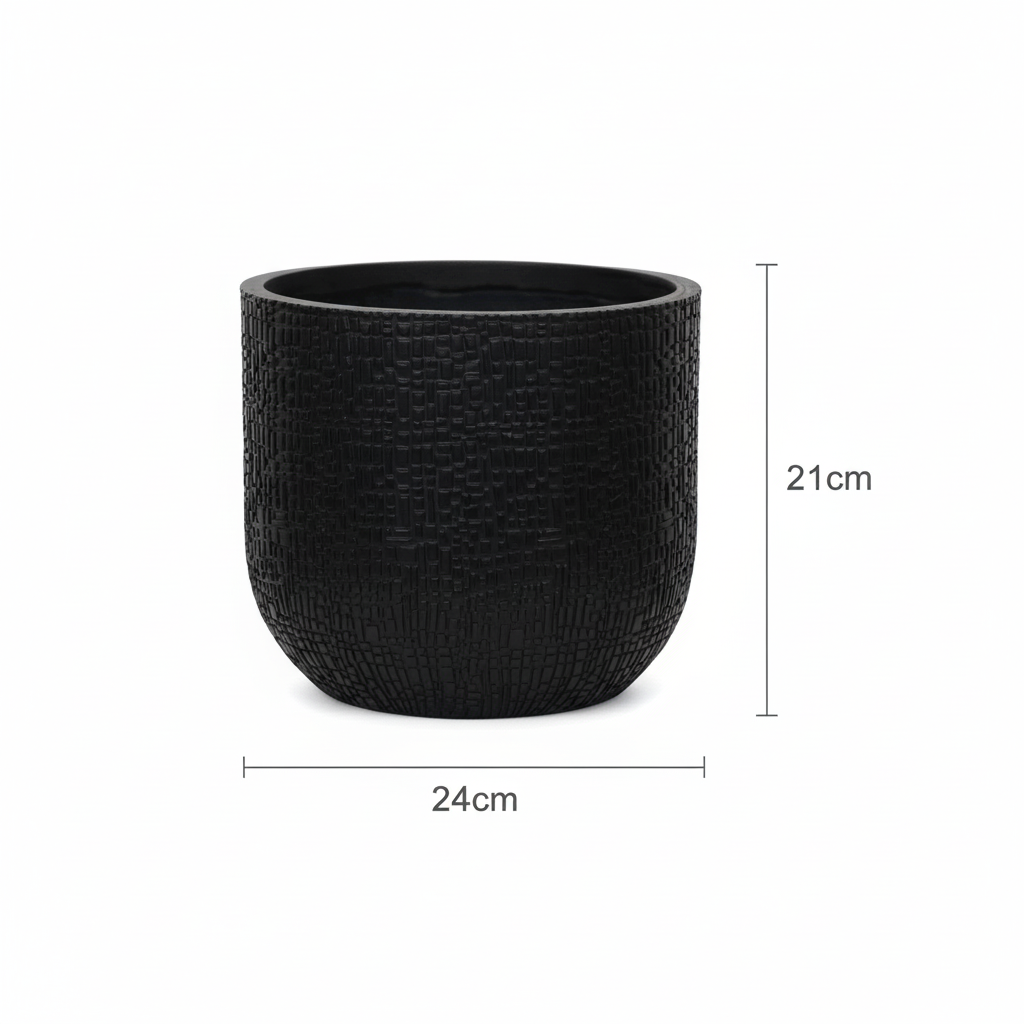 Capi Nature Skin Pot Bol Antraciet - D24cm - H21cm