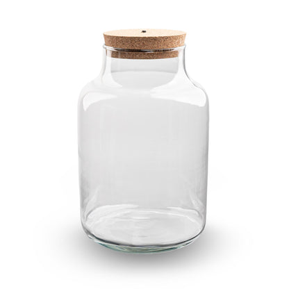 Terrarium fles met verlichting - Milky - Ø 21 cm ↑ 30 cm
