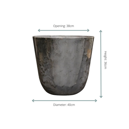 Pot Palermo marble grijs D40 x H36