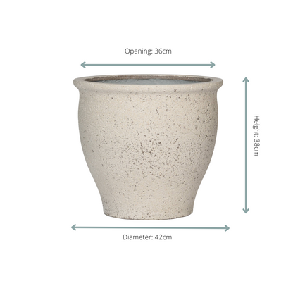 Pot Poseidon Chalk White - D42 x H38
