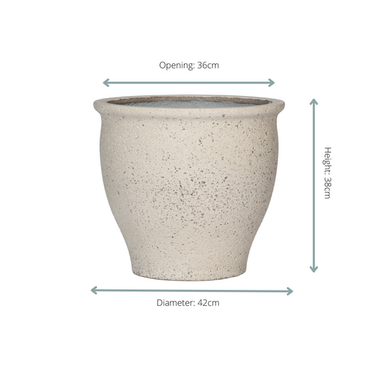 Pot Poseidon Chalk White - D42 x H38