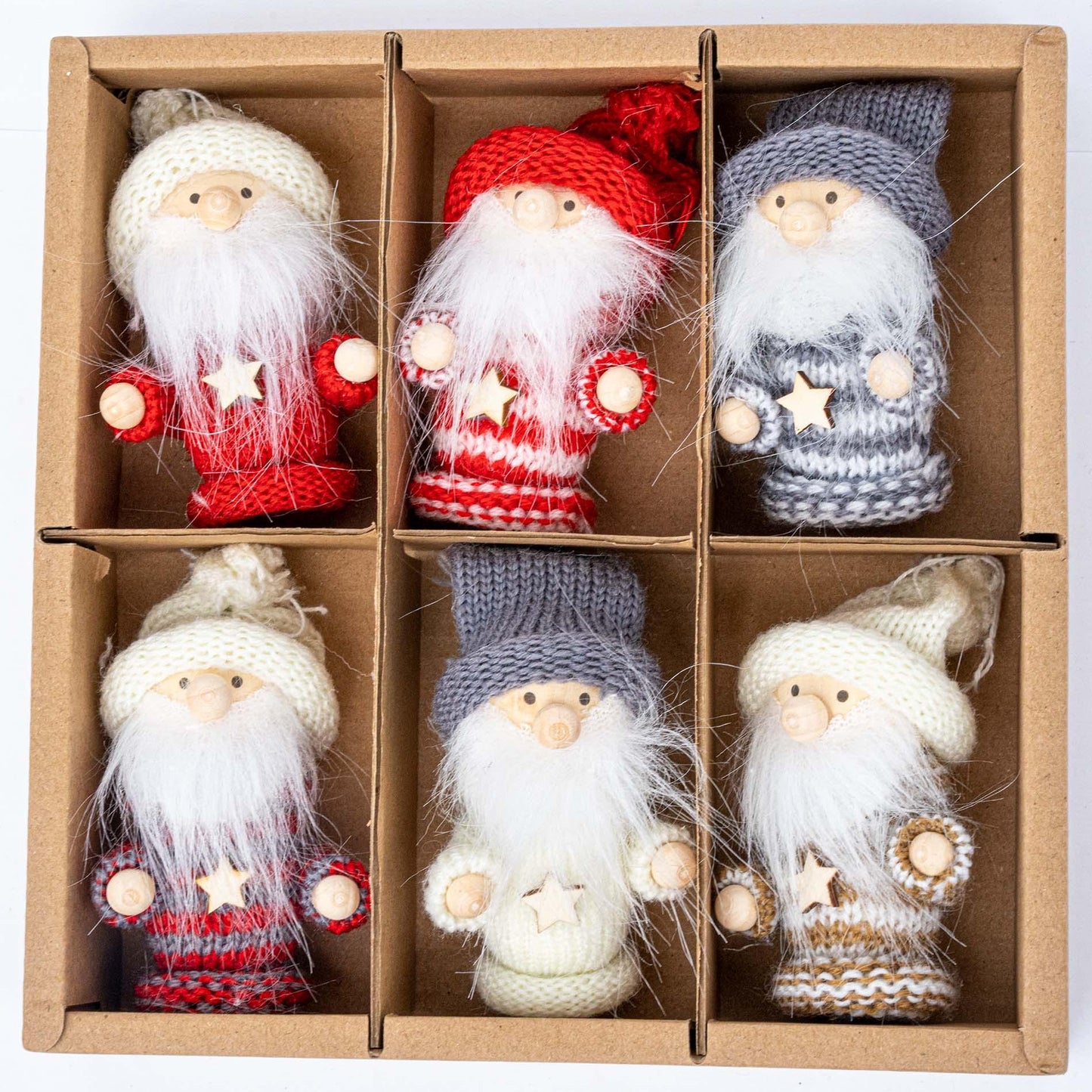 Gnome Popjes / Sterrentrui – 8 cm – Set van 6