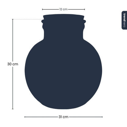Terrarium fles met kurk - Bolder Bob - Ø 30 cm ↑ 31 cm - Zonder LED-kurk