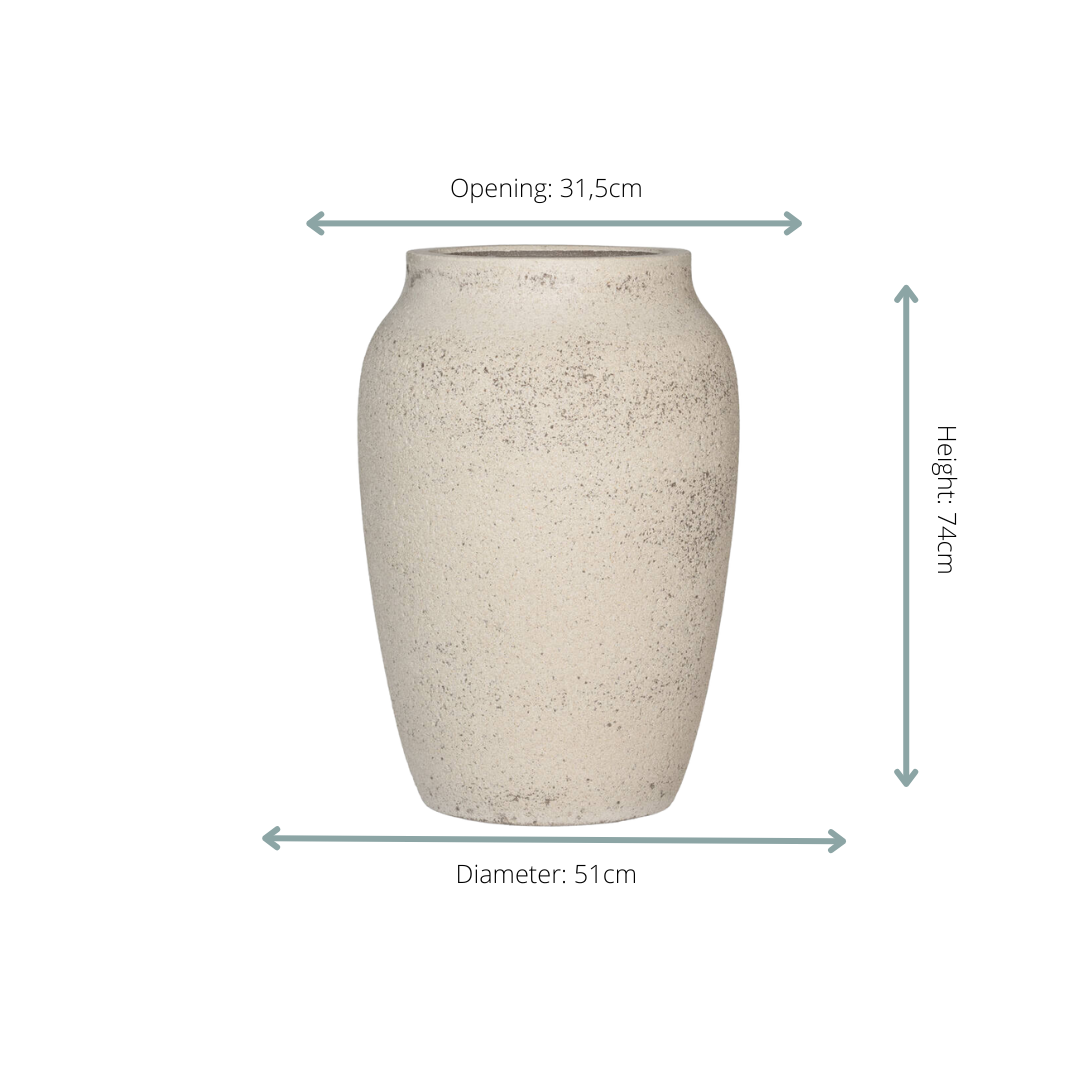 Pot Hera Chalk White - L D51 x H74
